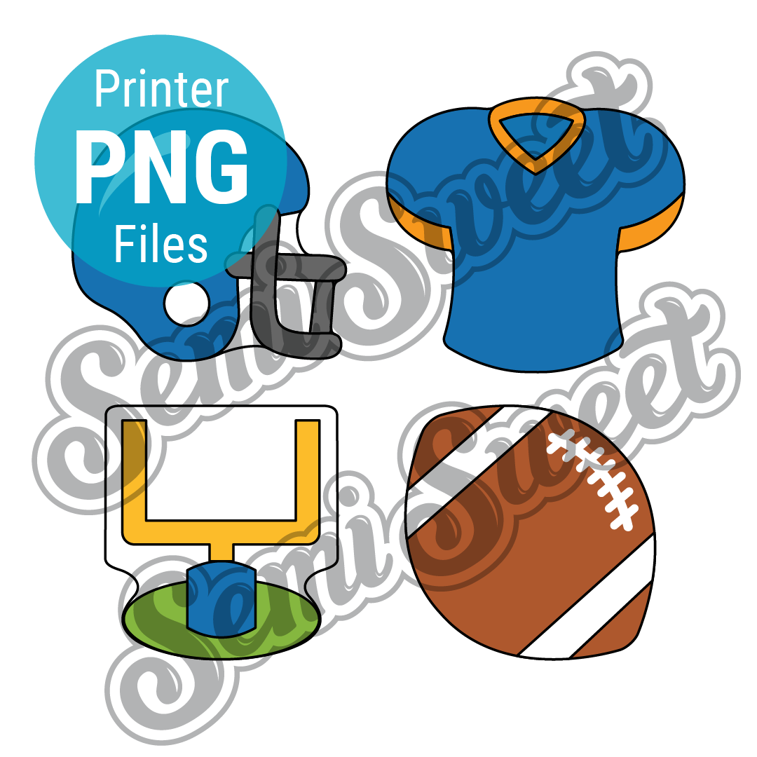 4-pc Football Set - PNG Images | Semi Sweet Designs