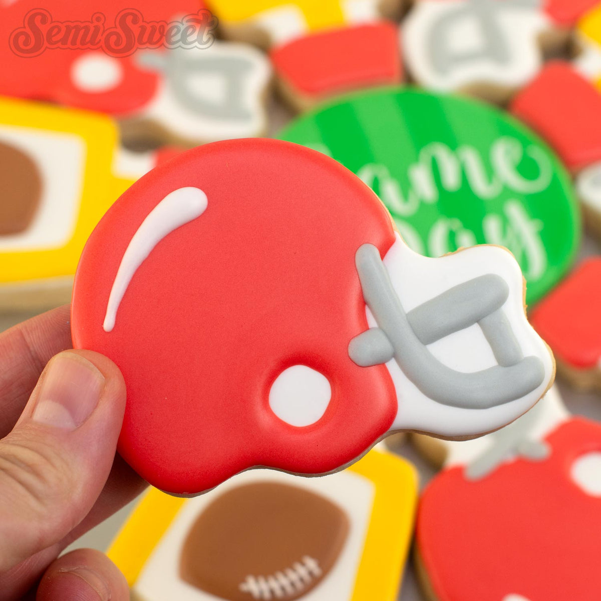 Football Helmet & Goal Post Platter Cookie Cutters