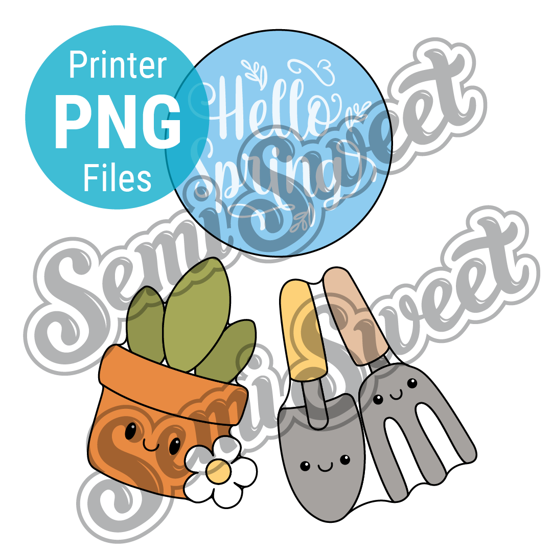 Gardening Platter Set - PNG Images | Semi Sweet Designs