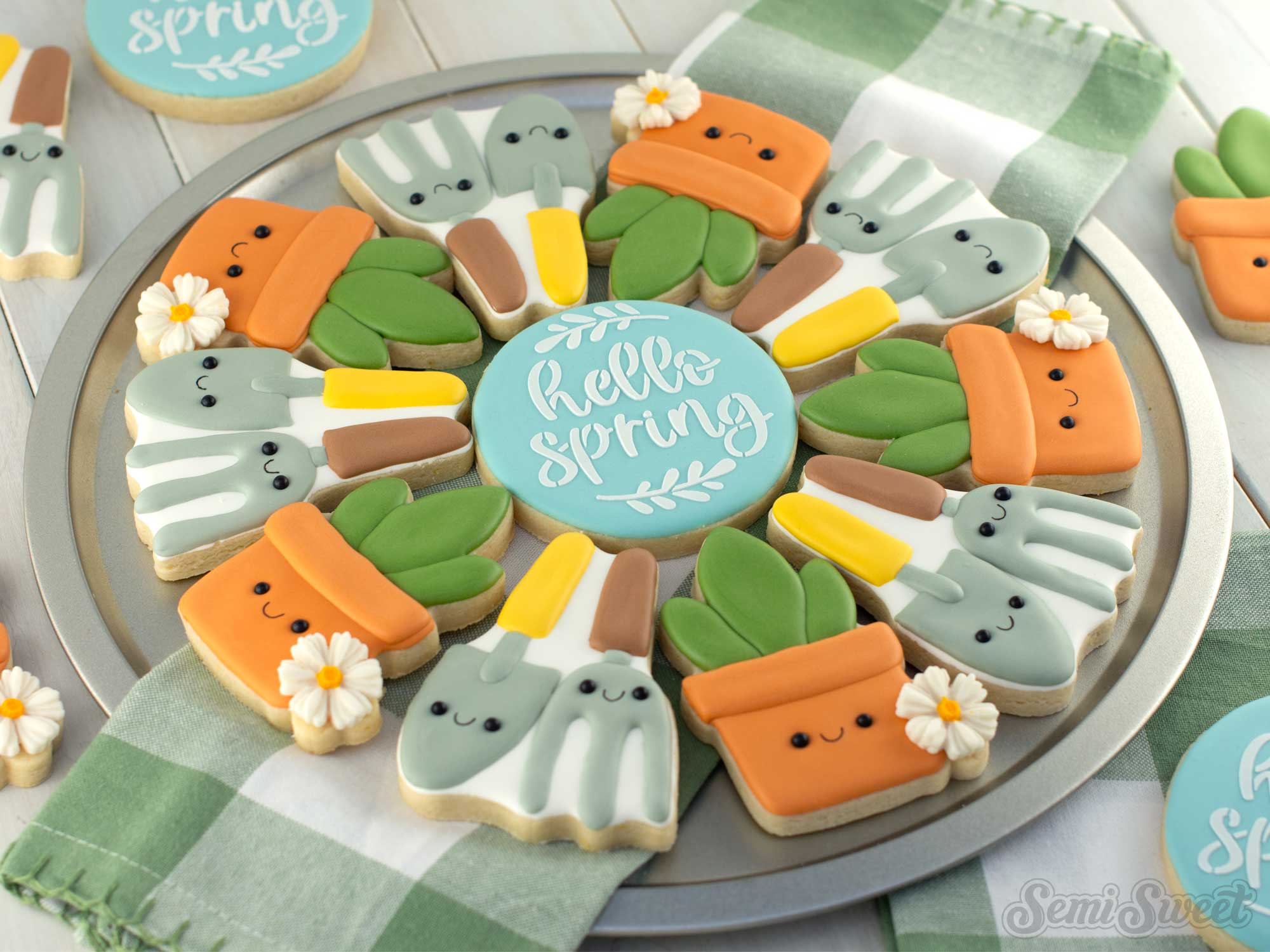 Gardening Cookie Platter Set