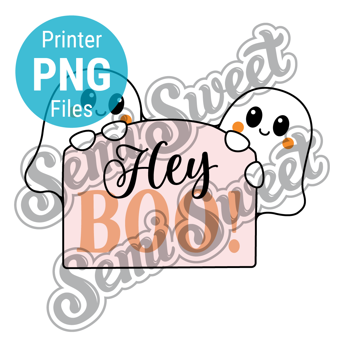 Ghost Pair Plaque - PNG Images | Semi Sweet Designs