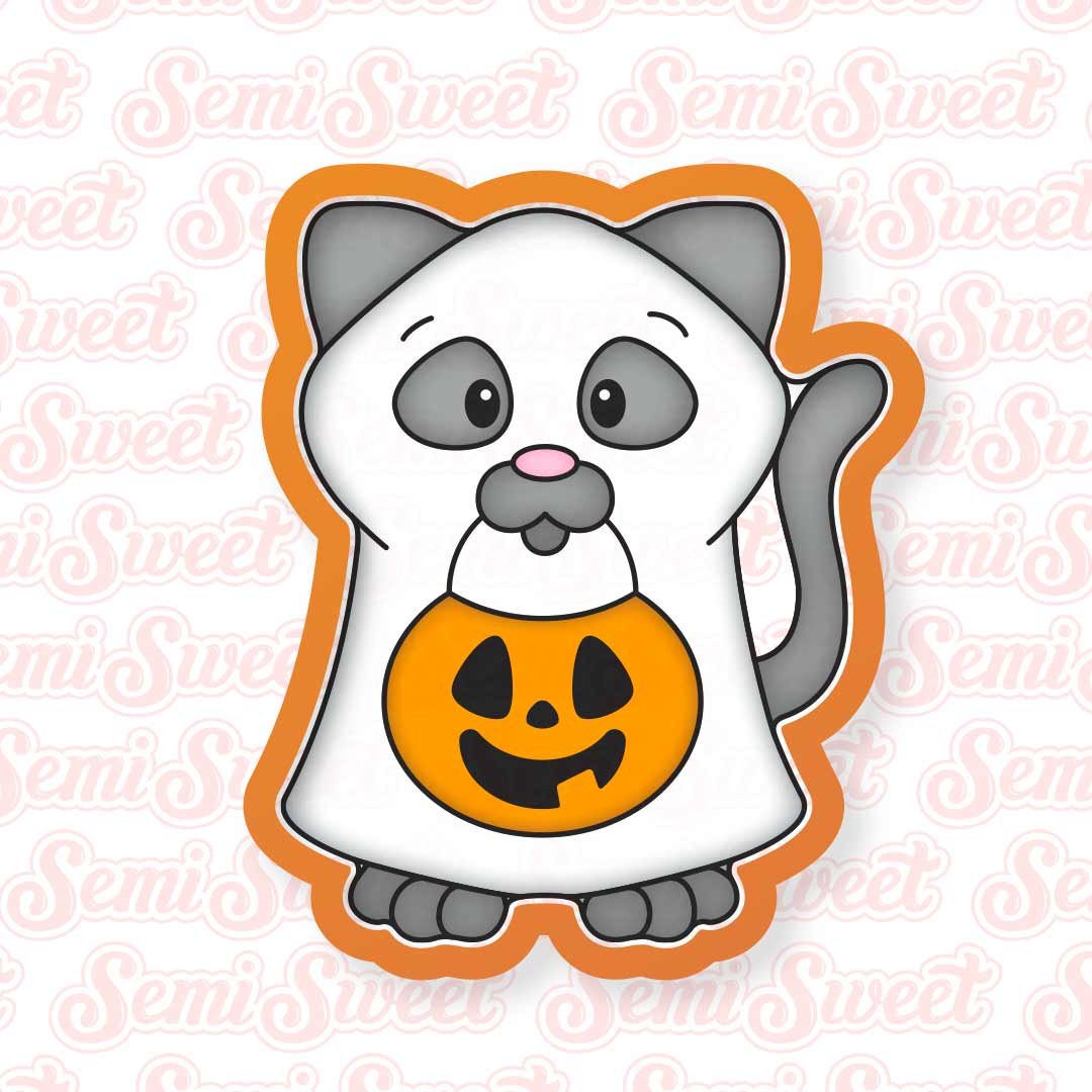 Halloween Ghost Cat Cookie Cutter