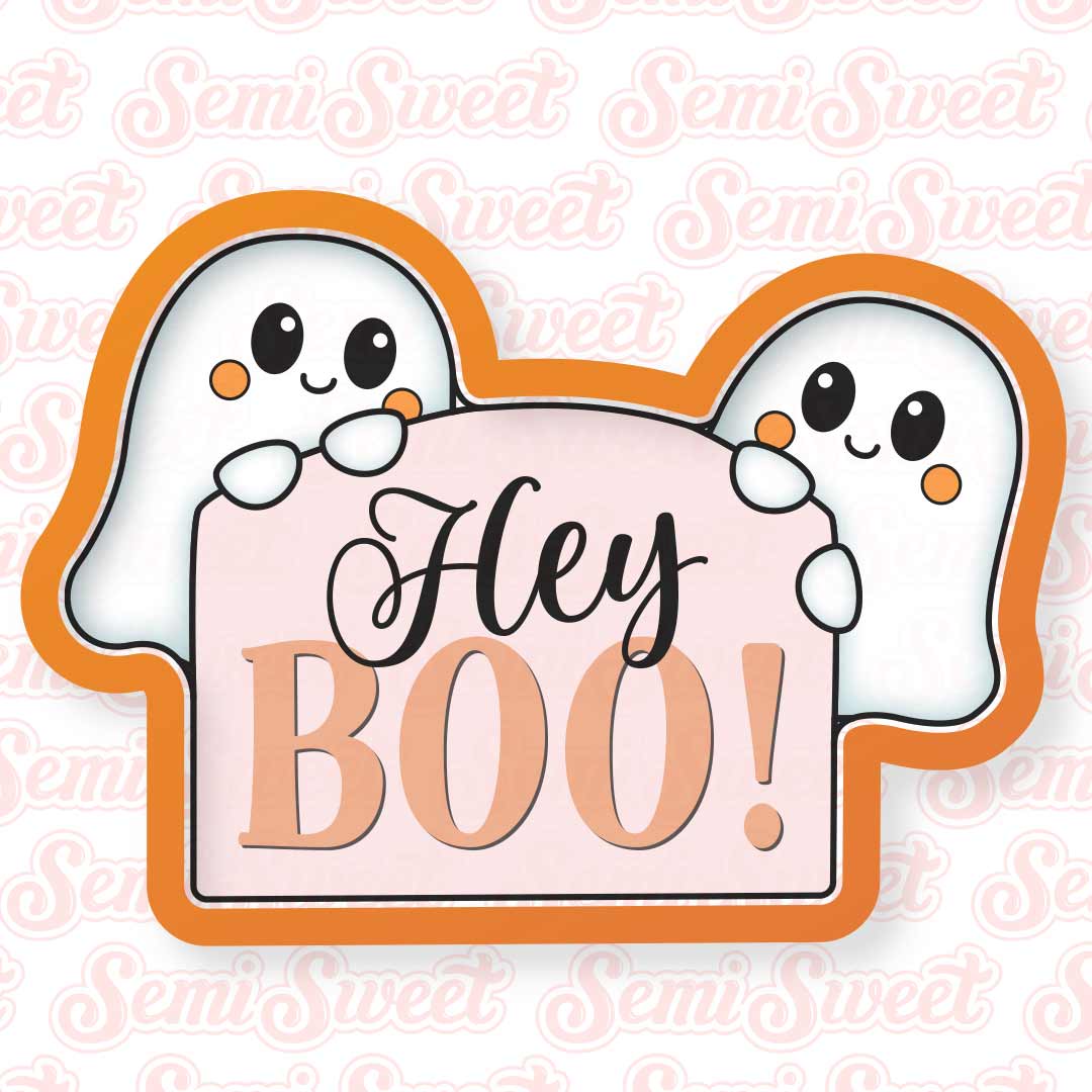 Ghost Pair Plaque Cookie Cutter