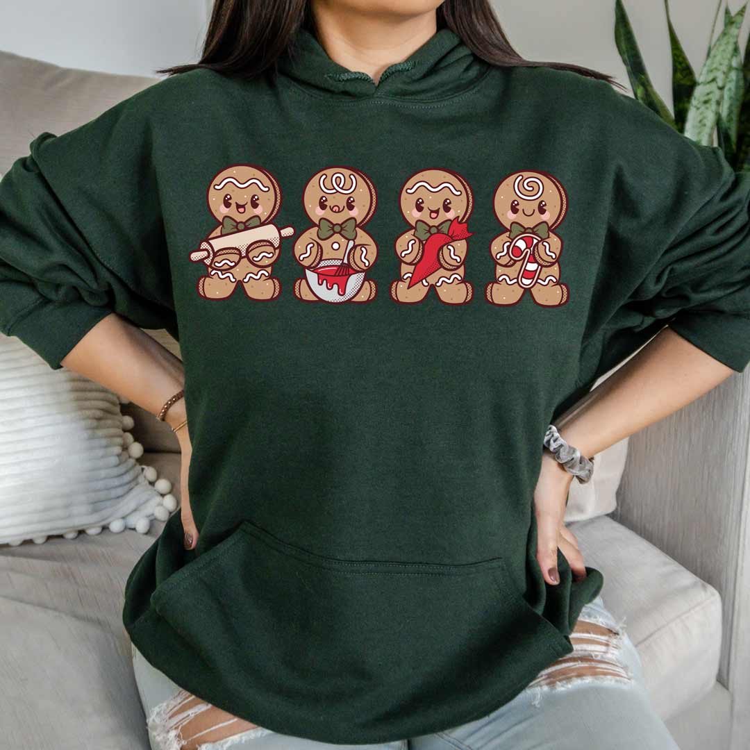 Cookie-Decorating Gingerbread Men Unisex Hoodie