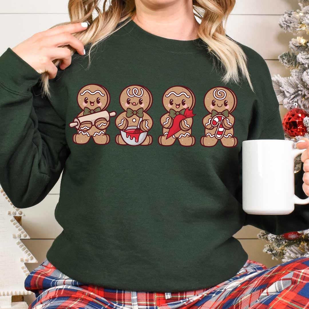 Cookie-Decorating Gingerbread Men Unisex Sweatshirt