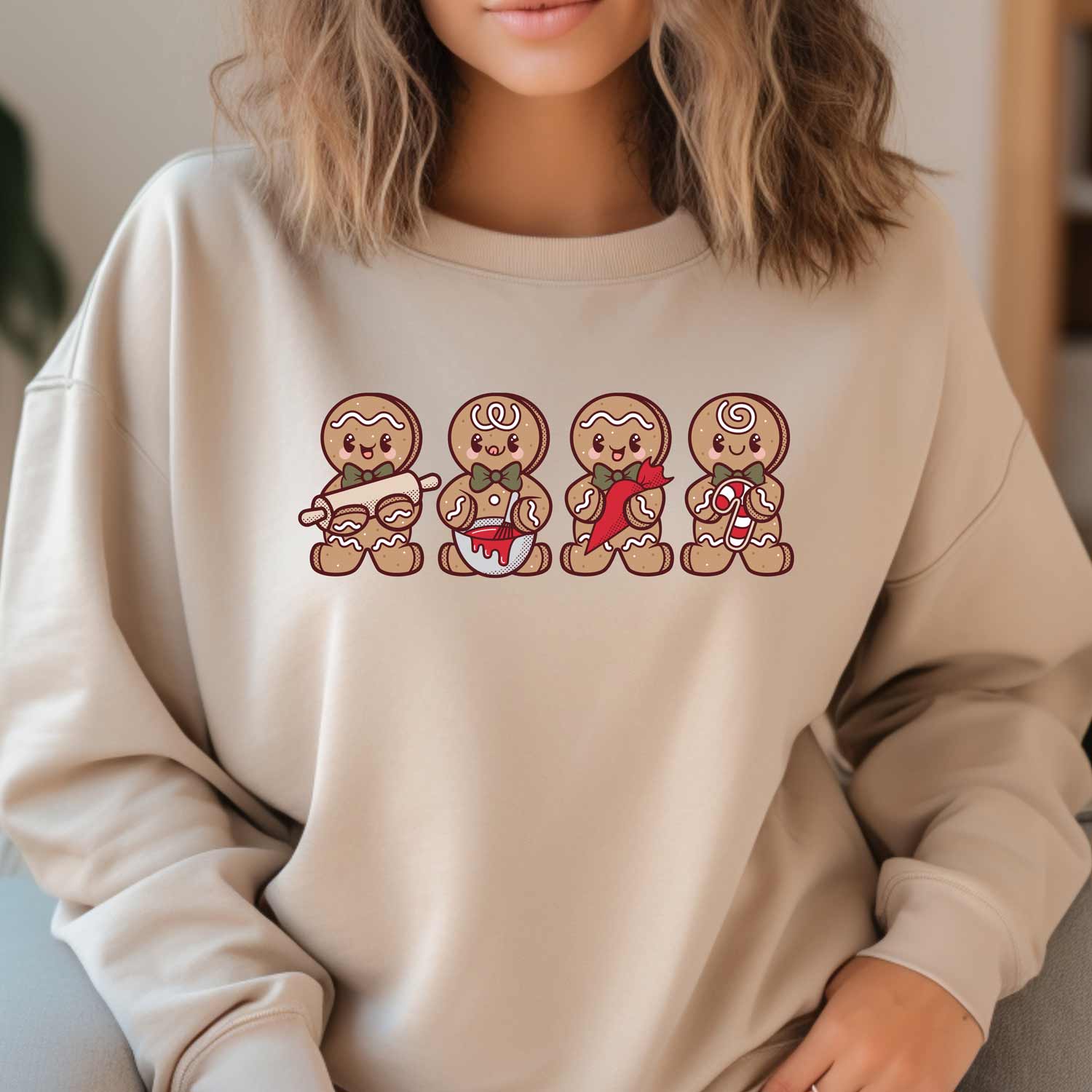 Cookie-Decorating Gingerbread Men Unisex Sweatshirt