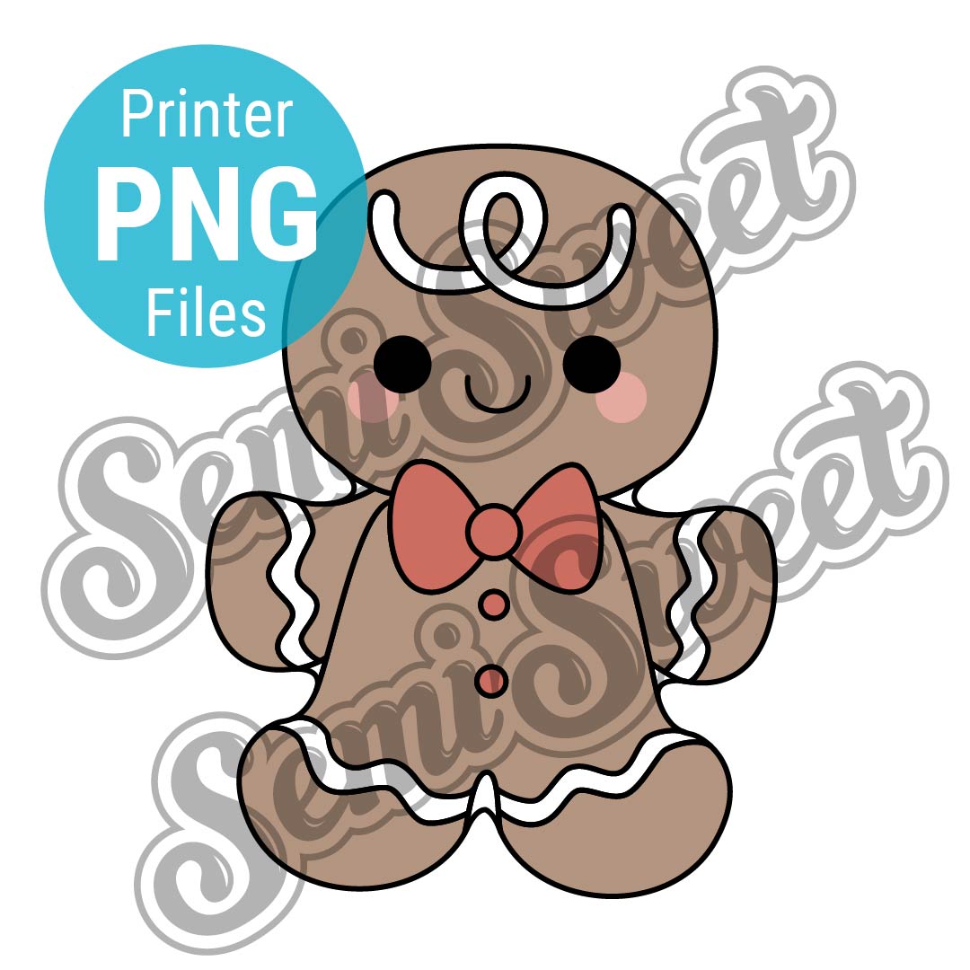Gingerbread Boy Cookie Cutter - PNG Images | Semi Sweet Designs