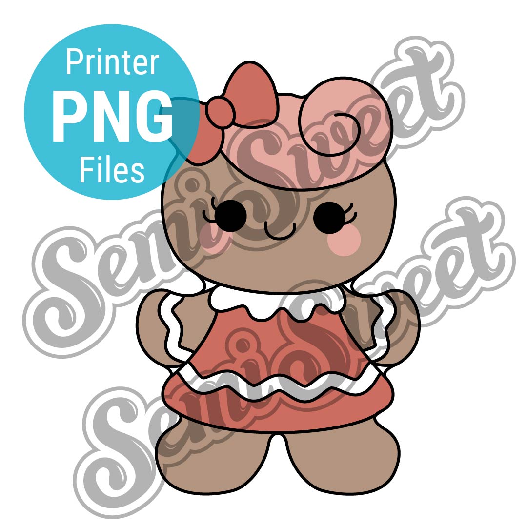 Gingerbread Girl Cookie Cutter - PNG Images | Semi Sweet Designs