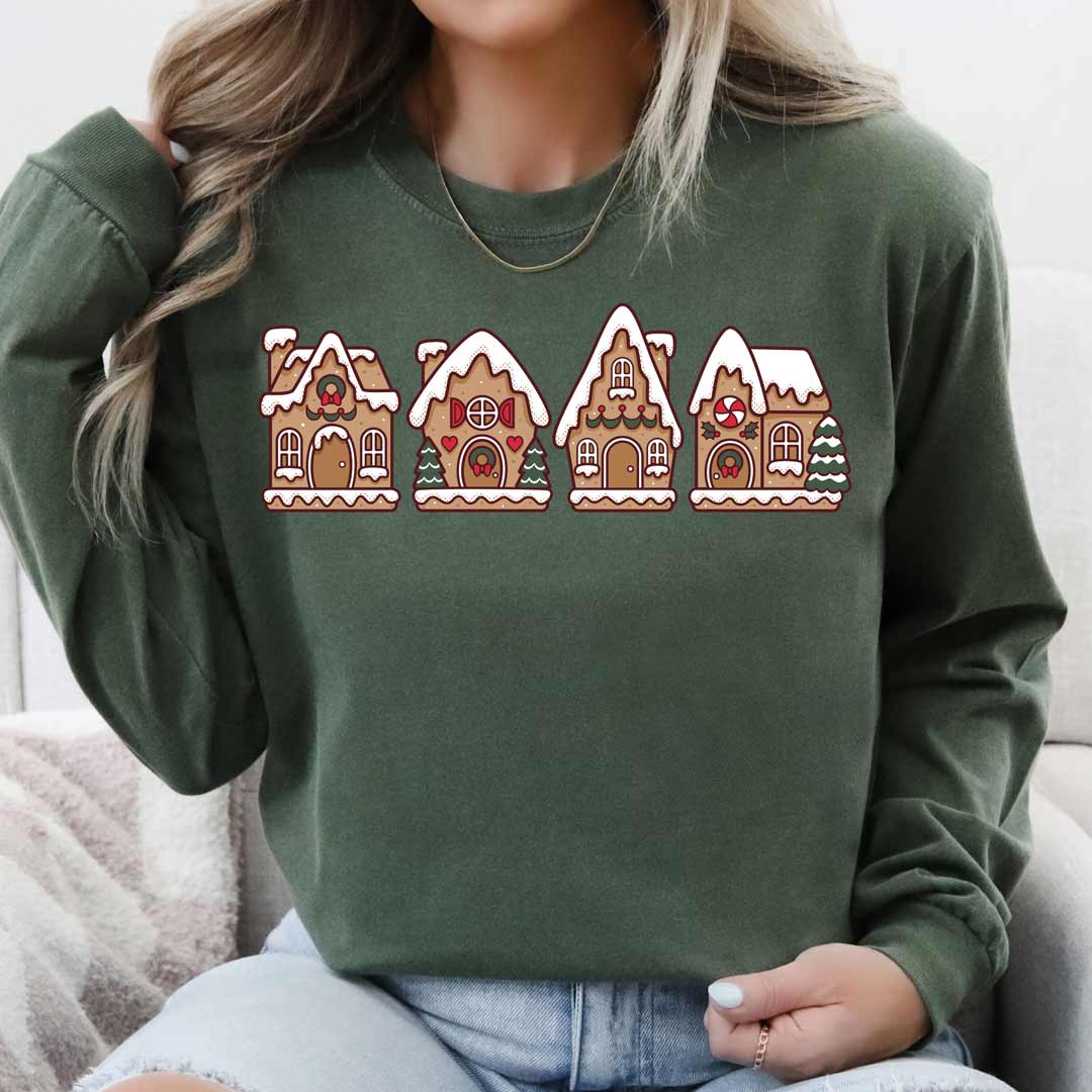 Gingerbread Village Unisex Long Sleeve T-Shirt