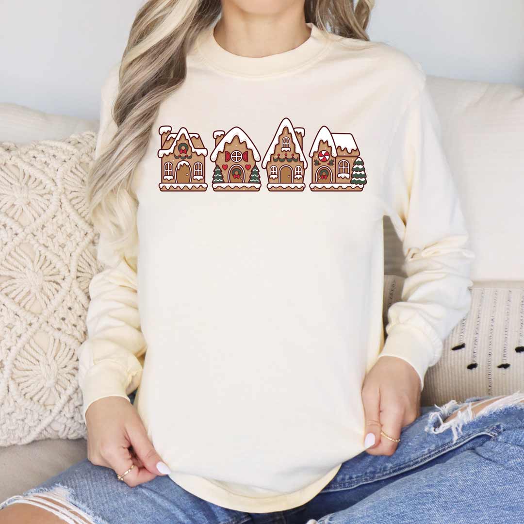 Gingerbread Village Unisex Long Sleeve T-Shirt