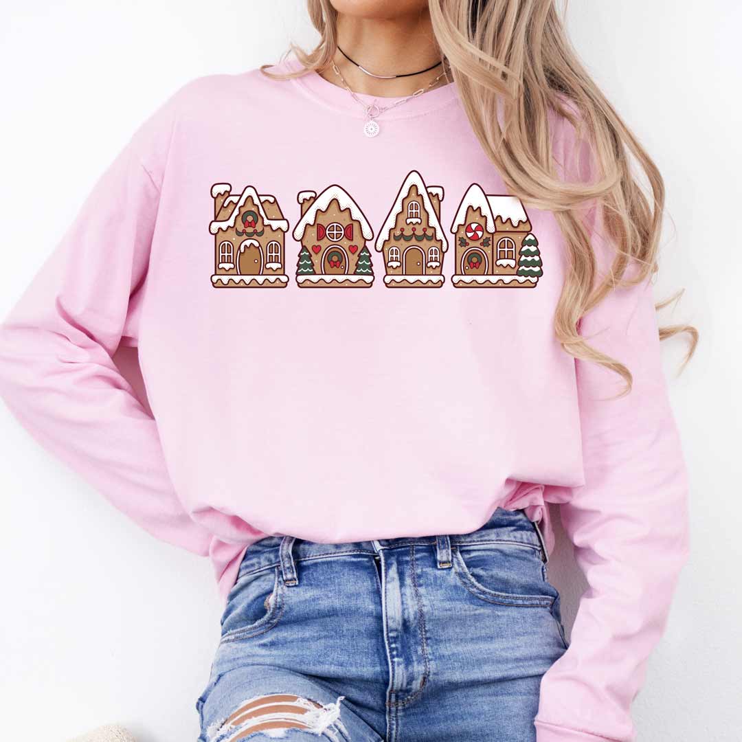 Gingerbread Village Unisex Long Sleeve T-Shirt