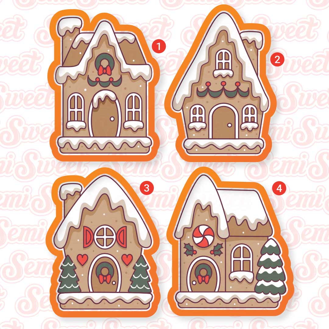 Gingerbread House Village Cookie Cutter Set