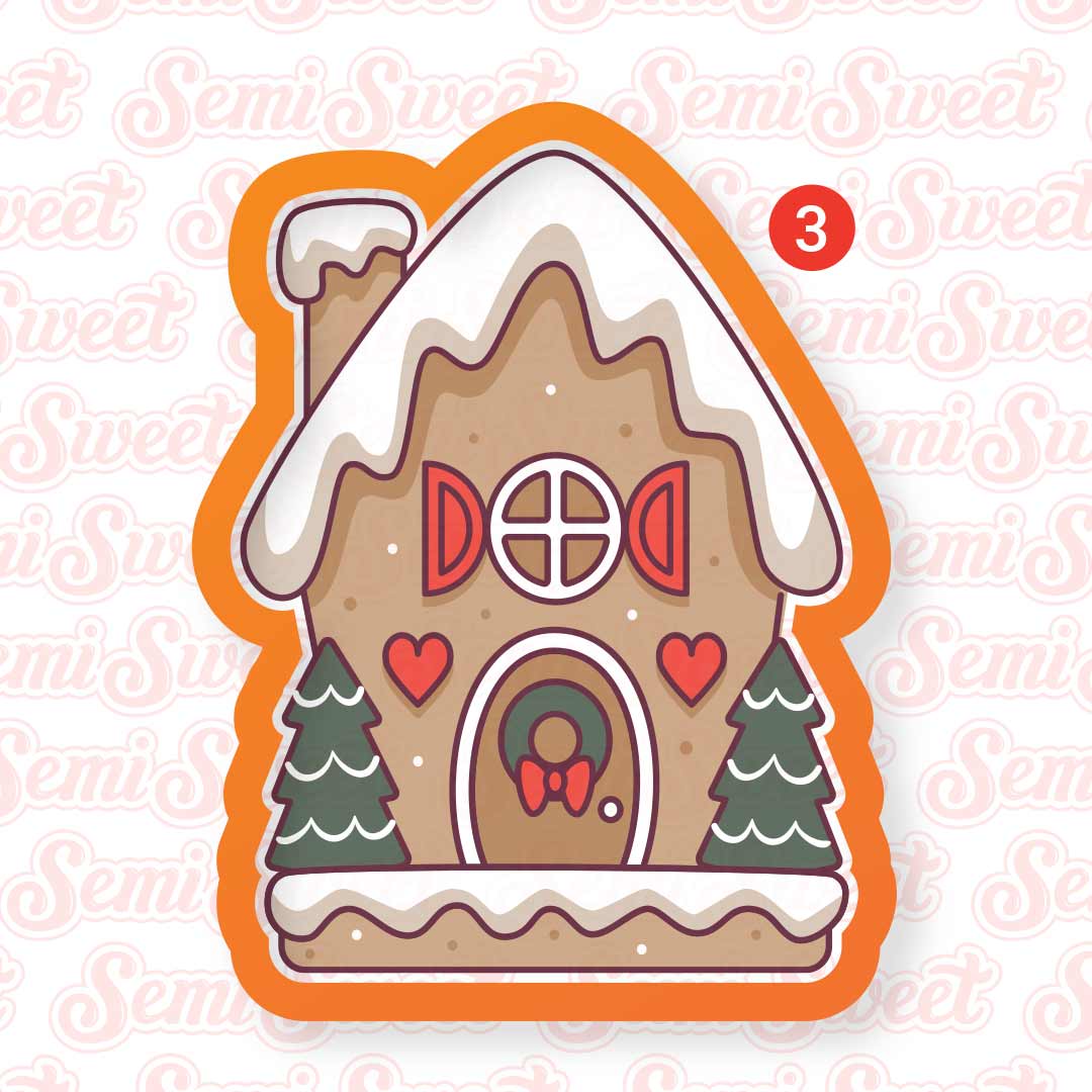 Gingerbread House 3 Cookie Cutter