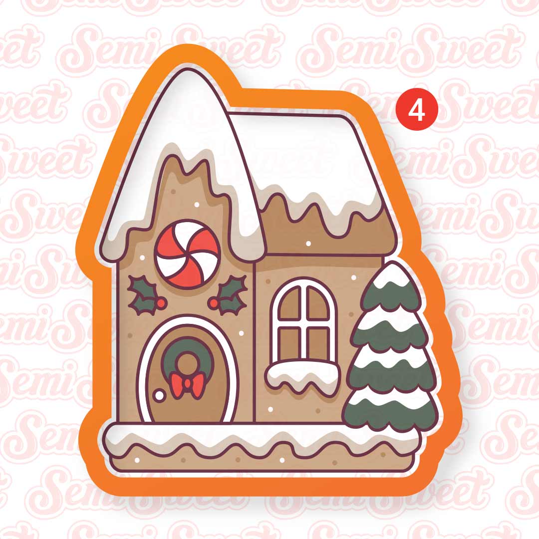 Gingerbread House 4 Cookie Cutter