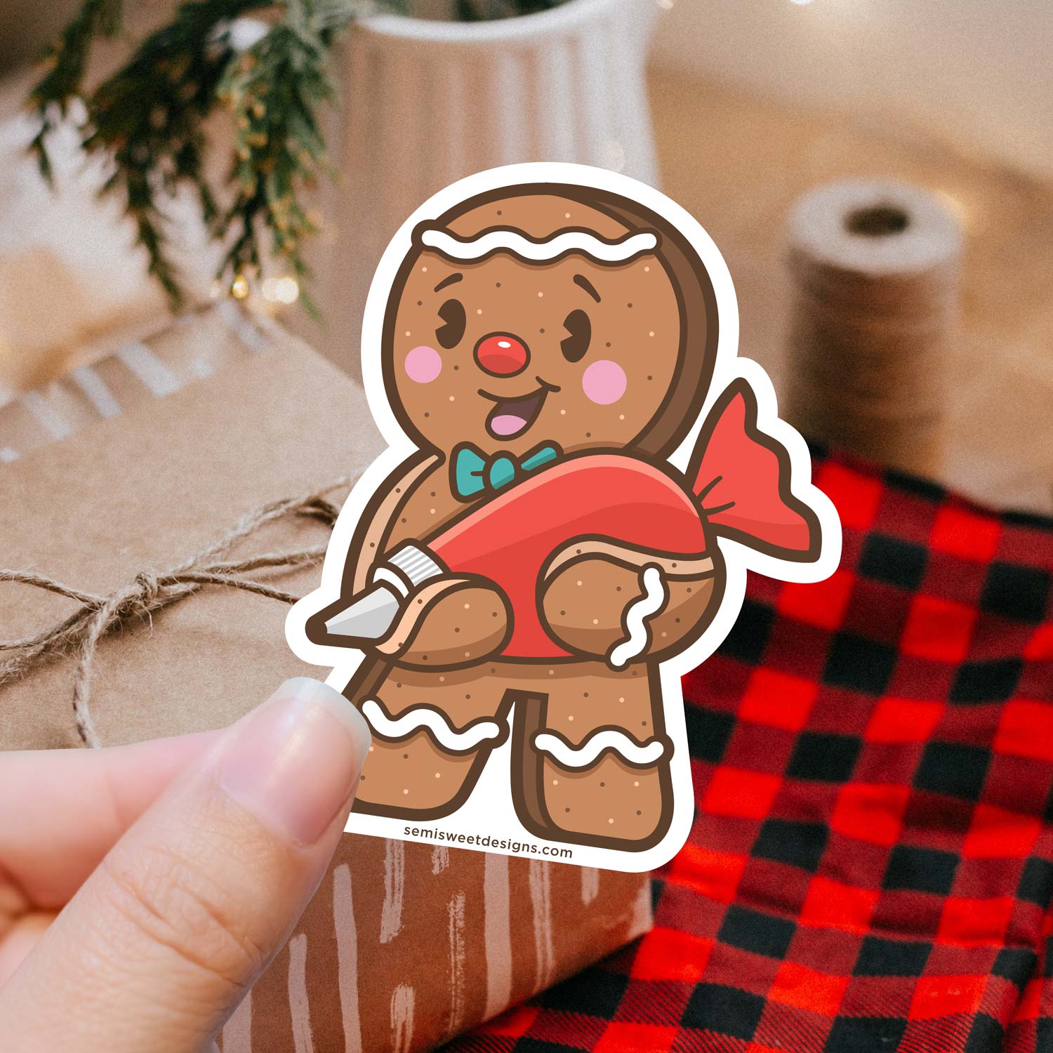 Gingerbread Man Sticker | Semi Sweet Designs