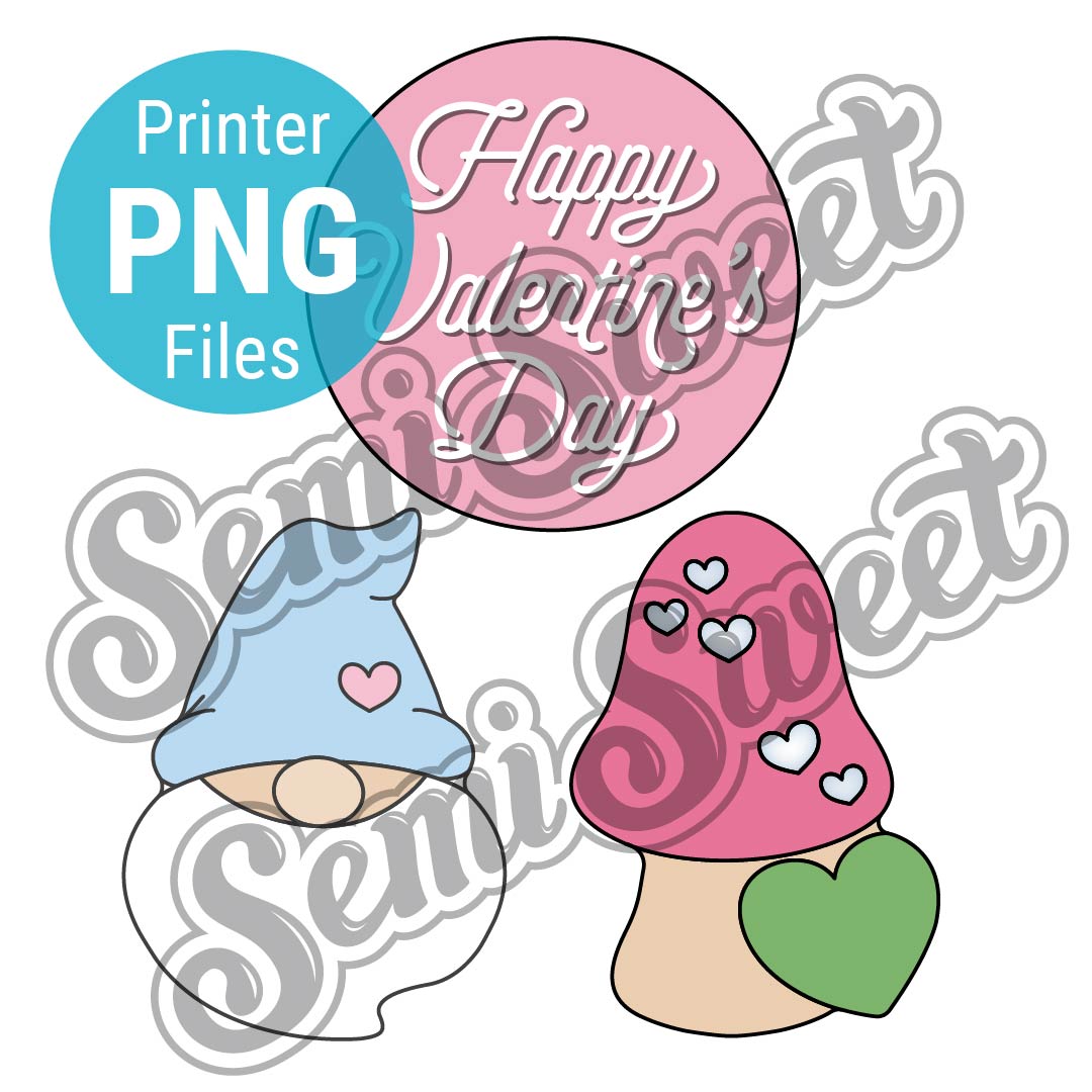 Gnome and Mushroom Platter Set - PNG Images | Semi Sweet Designs