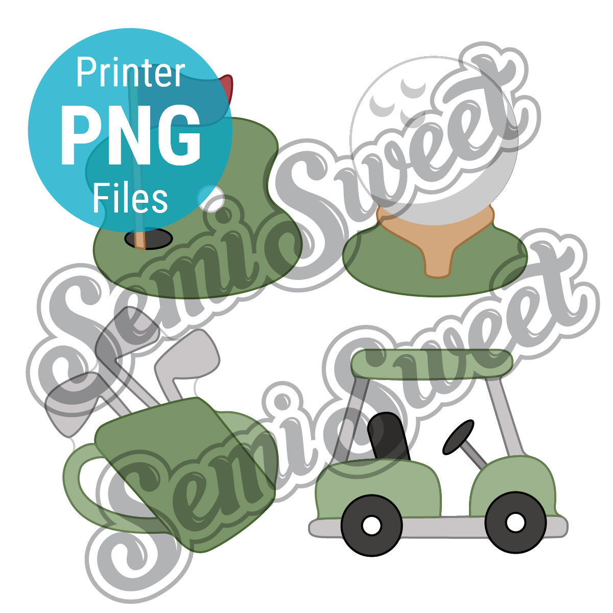 Gold Set PNG Images designed by Semi Sweet Designs