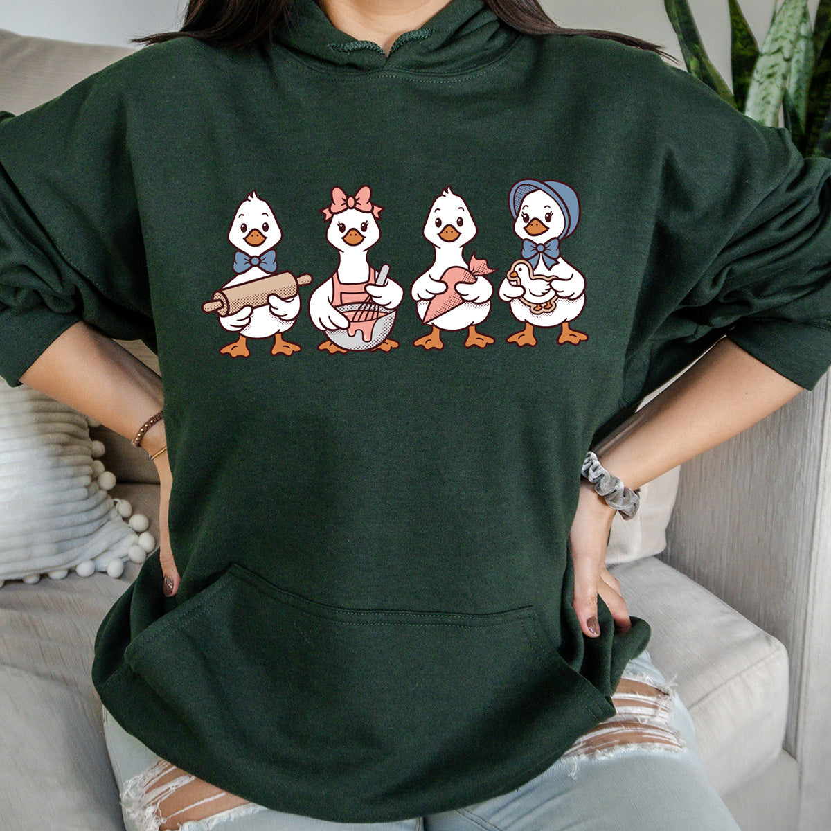 Cookie Decorating Geese Unisex Hoodie