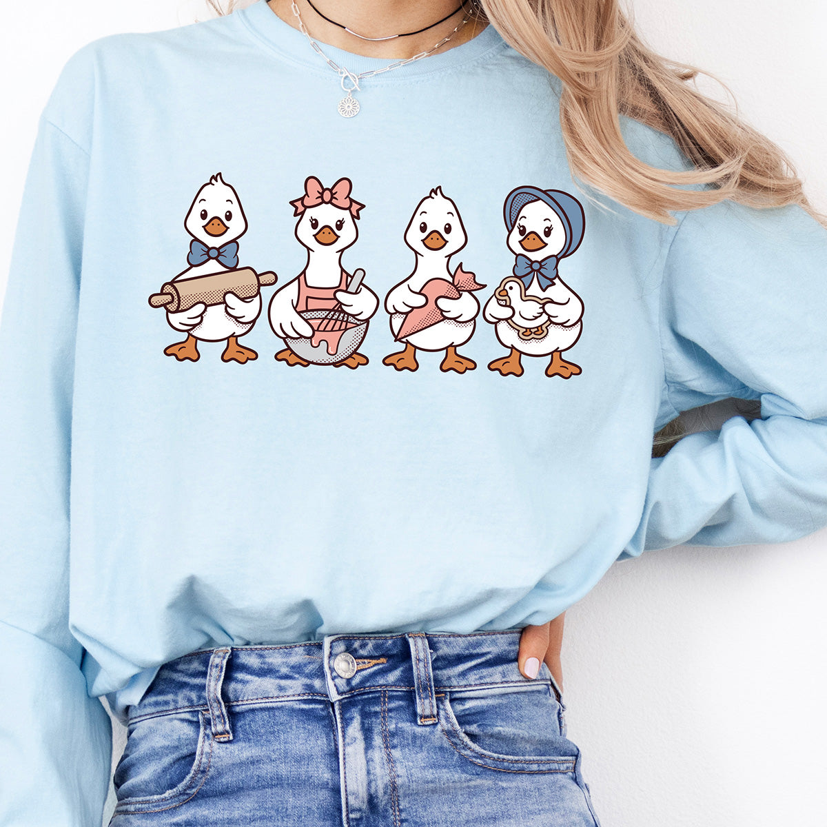Cookie Decorating Geese Unisex Long Sleeve T-Shirt