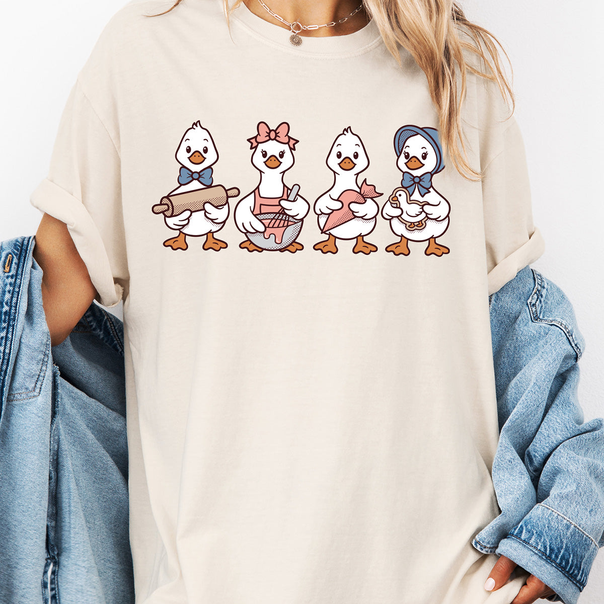 Cookie Decorating Geese Unisex T-Shirt
