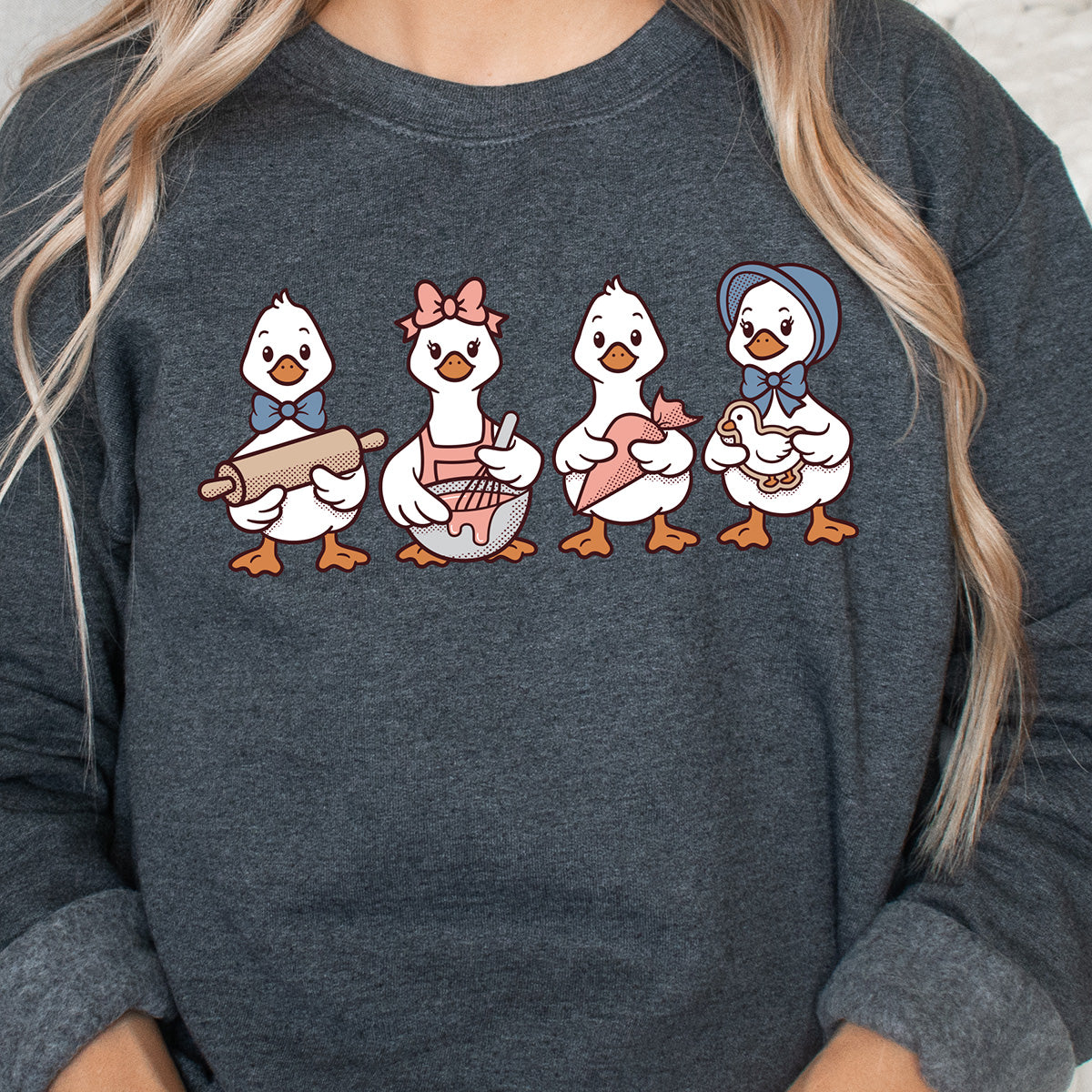 Cookie Decorating Geese Unisex Sweatshirt