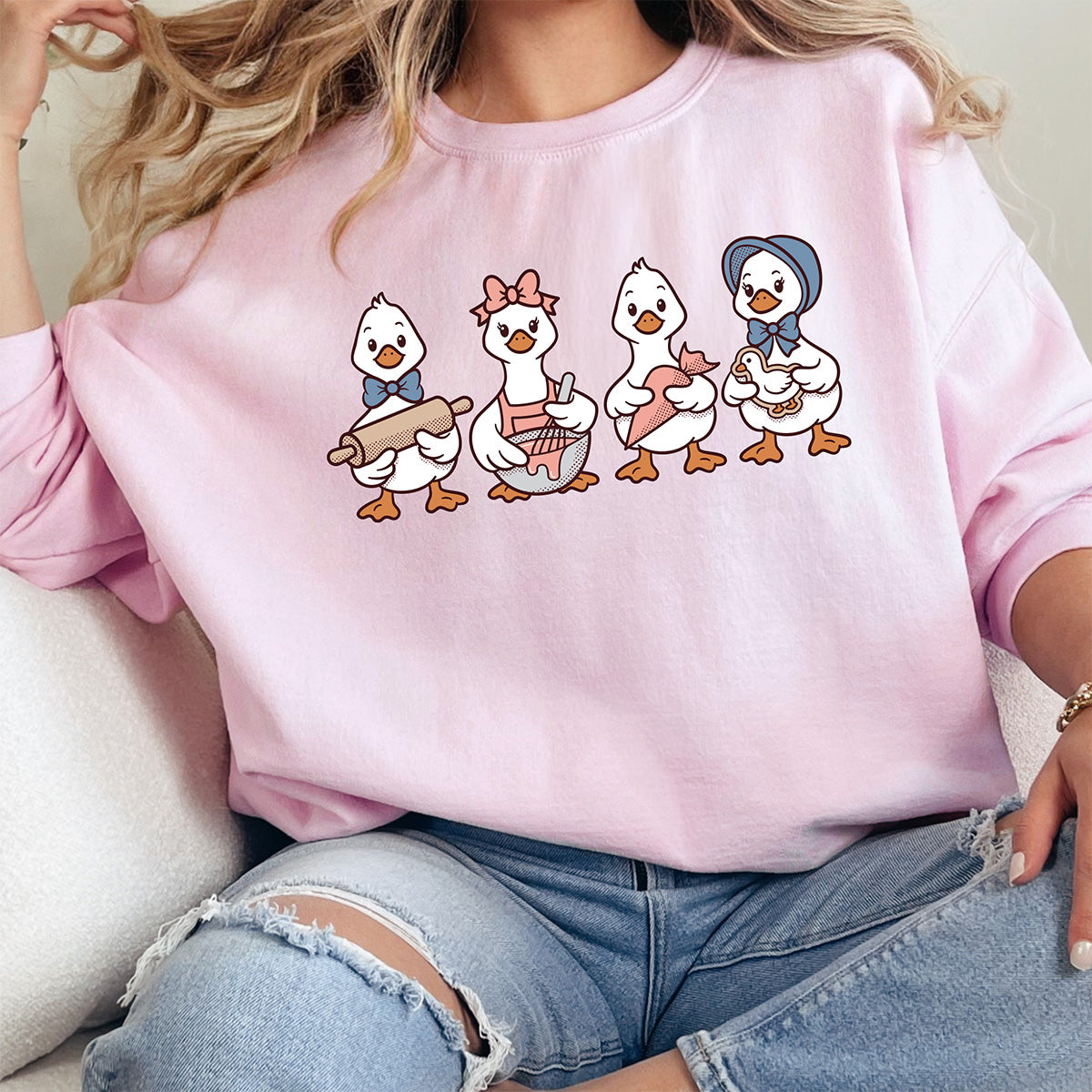 Cookie Decorating Geese Unisex Sweatshirt