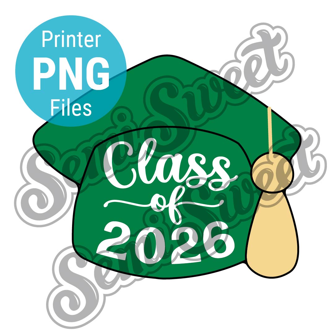 Graduation Cap Plaque with "Class of 2026" Text - PNG Images - made by Semi Sweet Designs