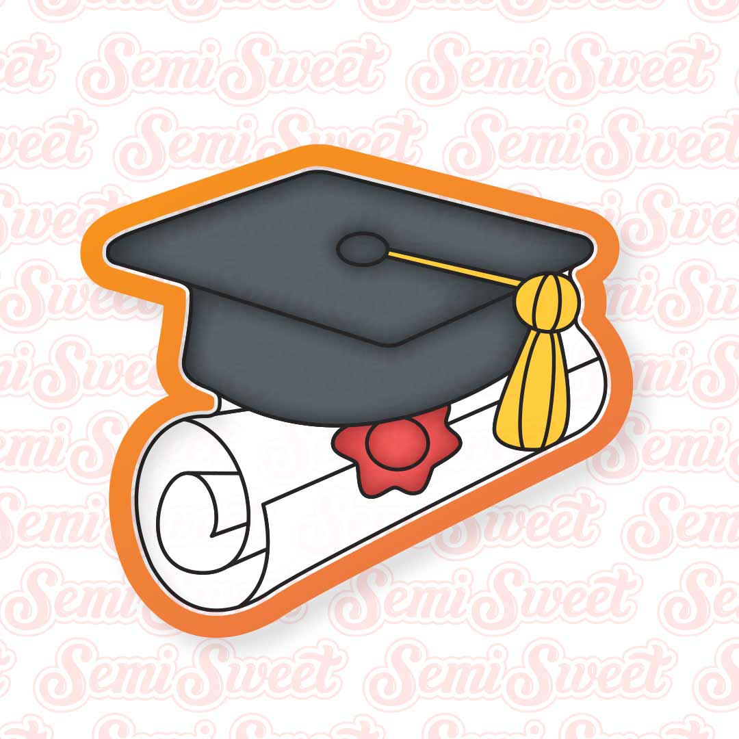 Graduation Platter Cookie Cutter Single | Semi Sweet Designs