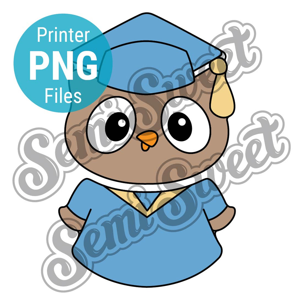 2-PC Graduation Owl Set- PNG Image