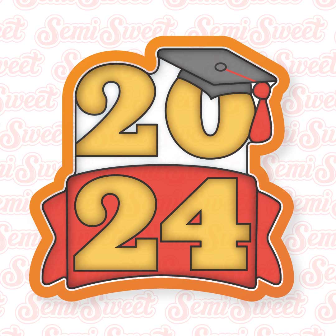Grad Year Banner Cookie Cutter | Semi Sweet Designs