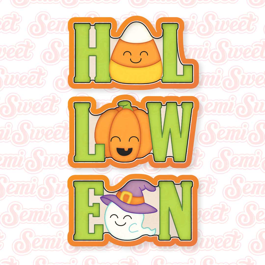 Halloween Word Cookie Cutter Set | Semi Sweet Designs