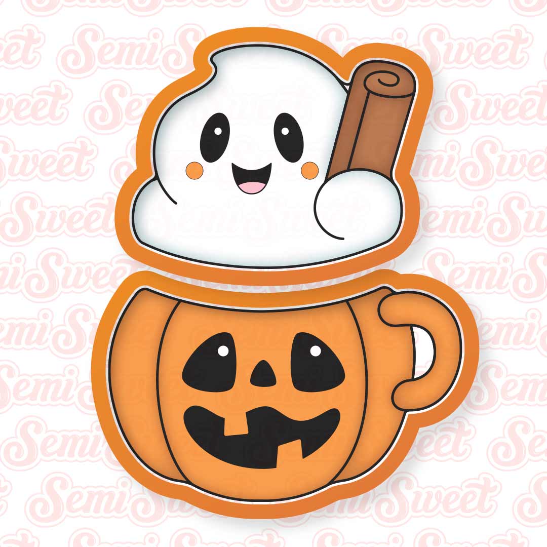 2-Pc Ghost Pumpkin Mug Cookie Cutter Set