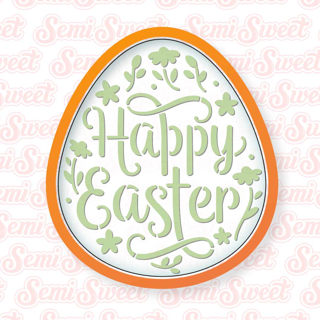 Floral Egg Cookie Cutter Only (No Stencil)