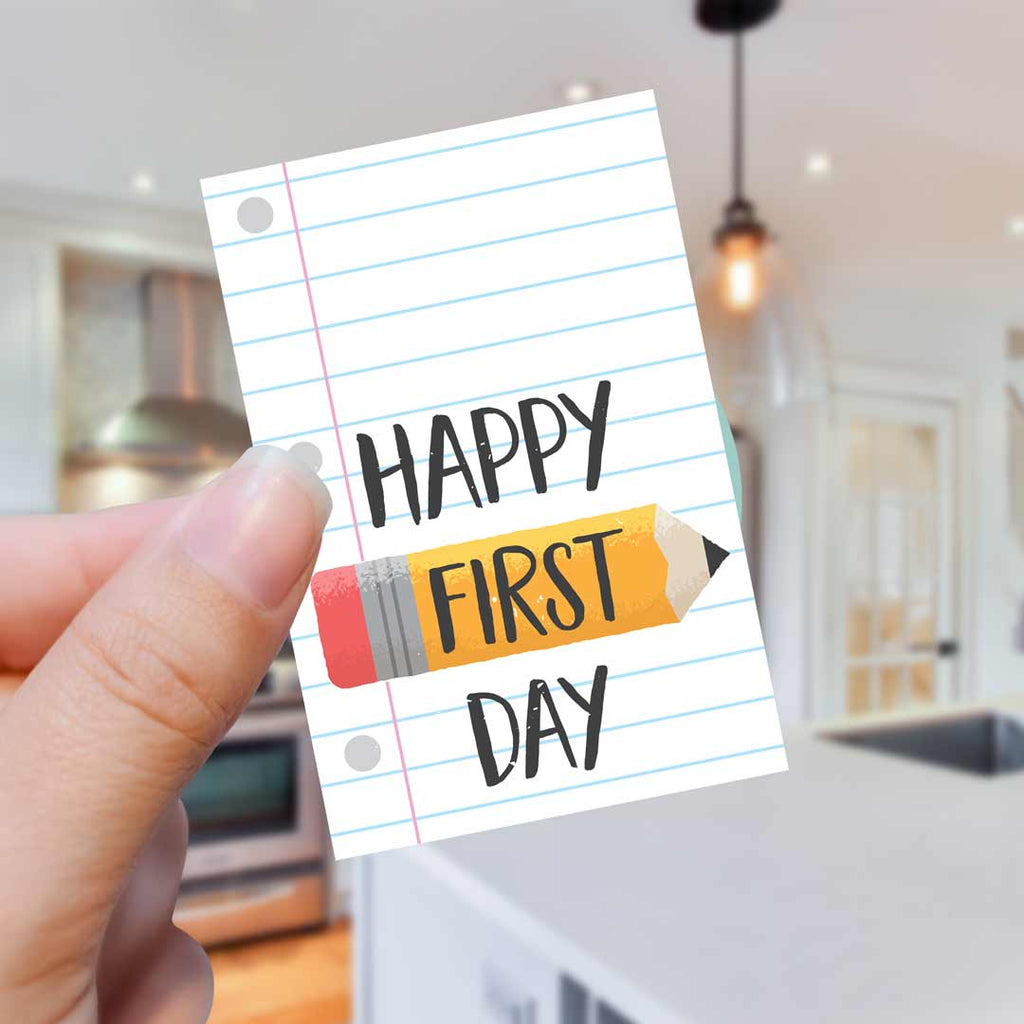 Notebook Pencil Happy First Day 2