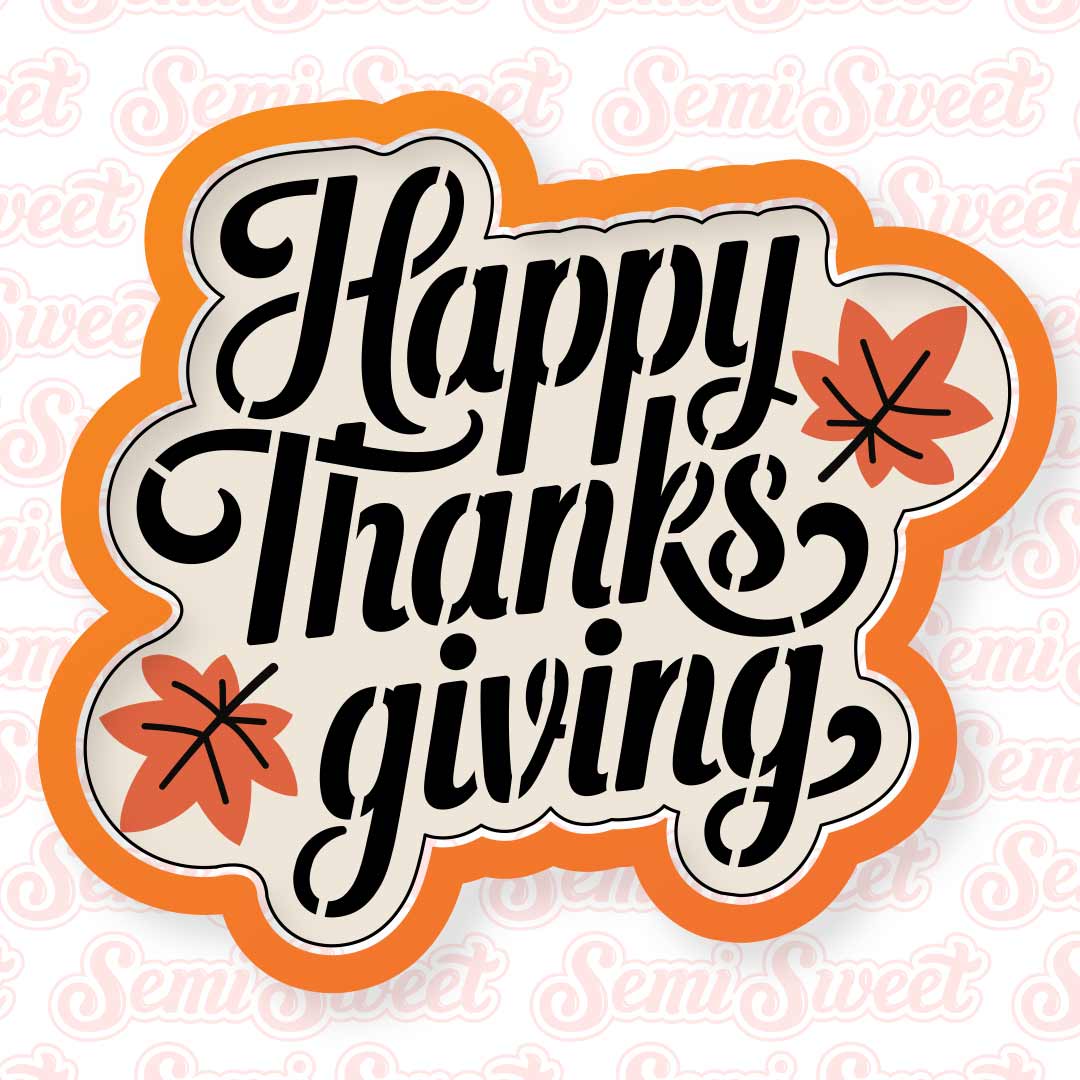 Happy Thanksgiving Cookie Cutter & Stencil Bundle