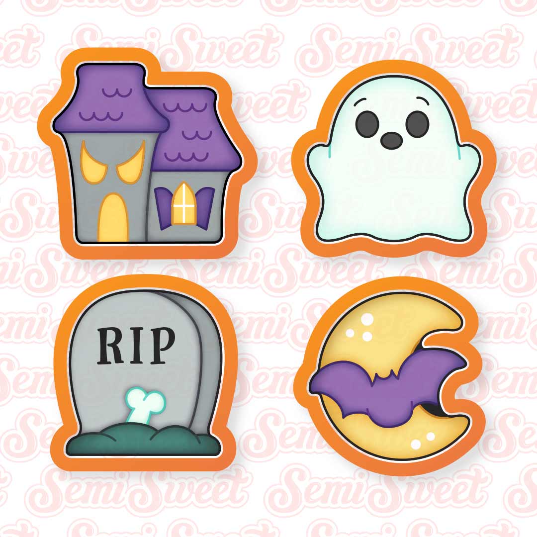 Haunted House Mini Cookie Cutter Set | Semi Sweet Designs