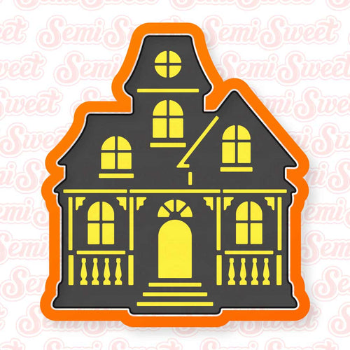 Easy Haunted House Cookie Cutter Only (No Stencil)