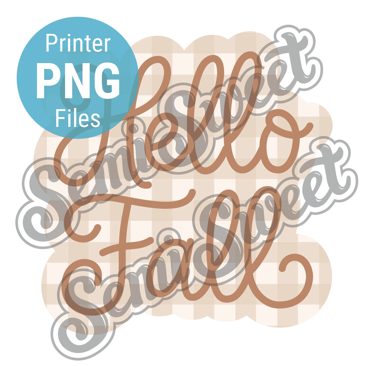 Hello Fall Script - PNG Images