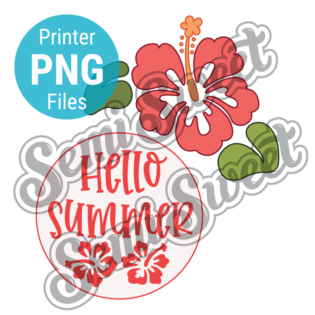 Hibiscus Platter Set - PNG Images | Semi Sweet Designs