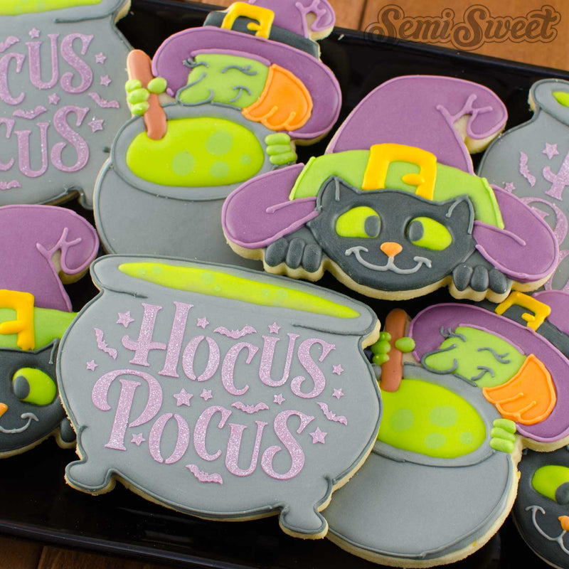 Hocus Pocus Cauldron Cookie Cutter & Stencil Bundle