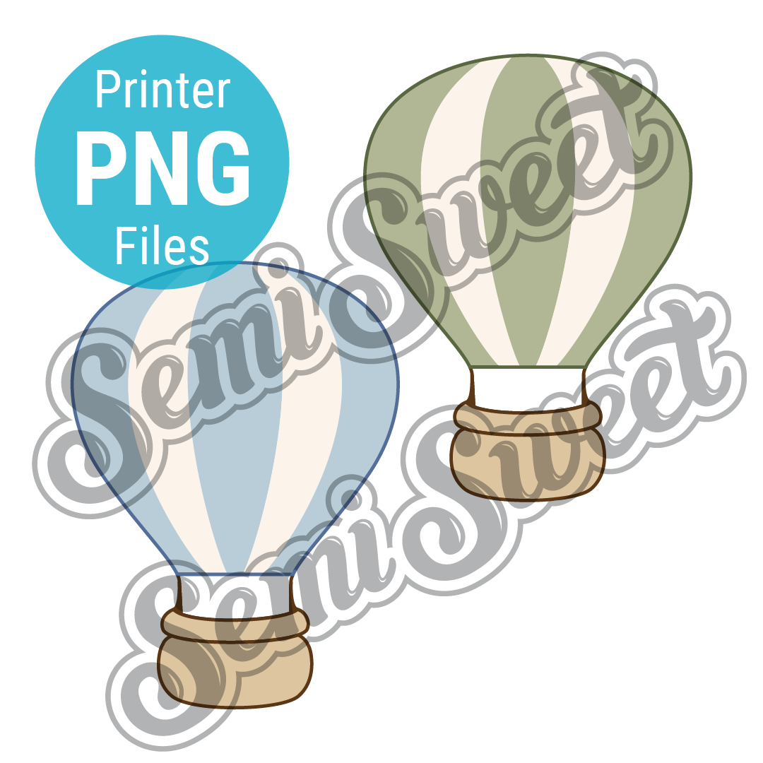 Hot Air Balloon Platter Set - PNG Images | Semi Sweet Designs