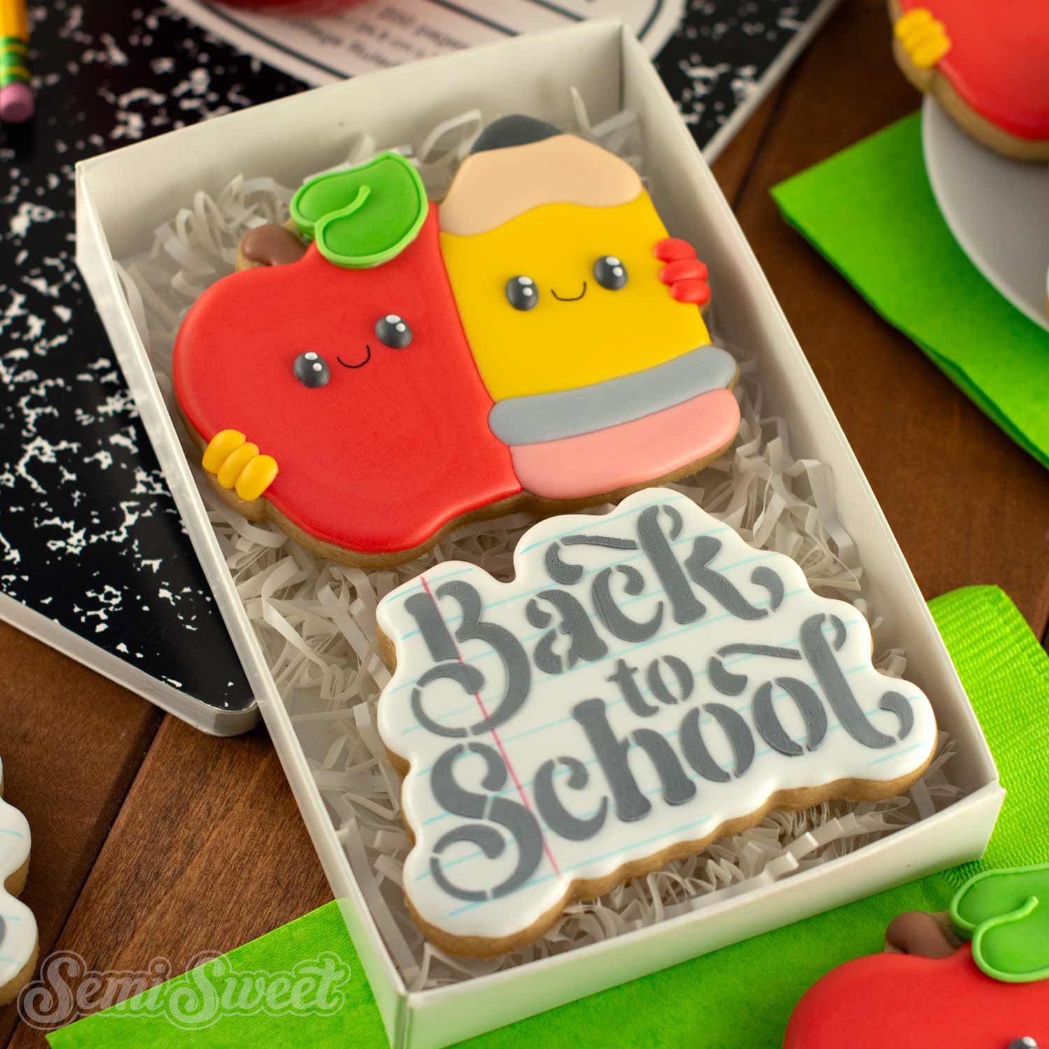 Back to School Cookie Cutter & Stencil Bundle