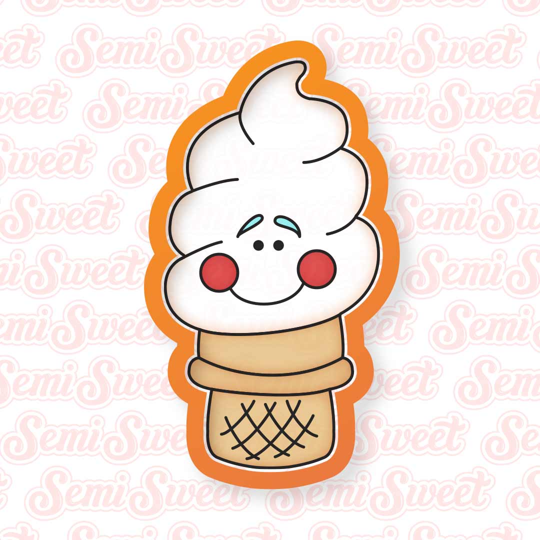 Soft Serve Cone Cookie Cutter | Semi Sweet Designs