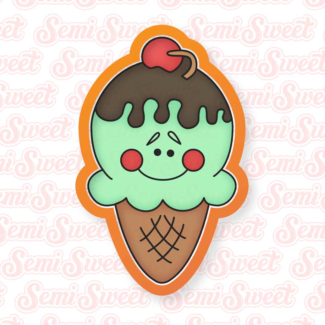 Ice Cream Cone Cookie Cutter | Semi Sweet Designs