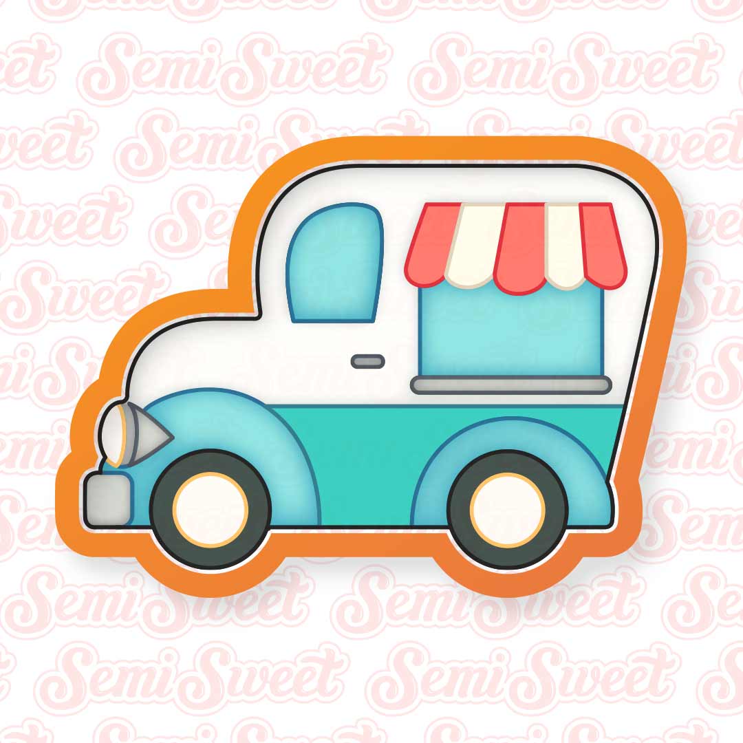 Ice Cream Truck Cookie Cutter | Semi Sweet Designs