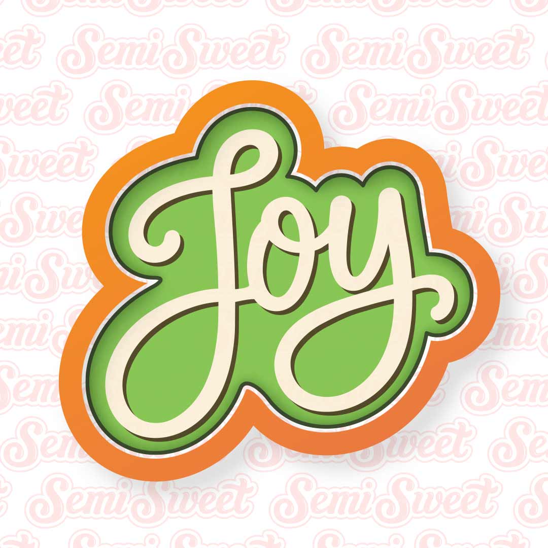 Christmas Joy Script Cookie Cutter