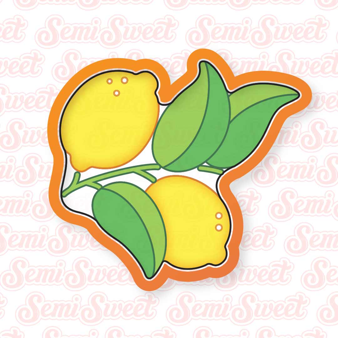 Lemon Wreath Platter Cookie Cutter Set | Semi Sweet Designs