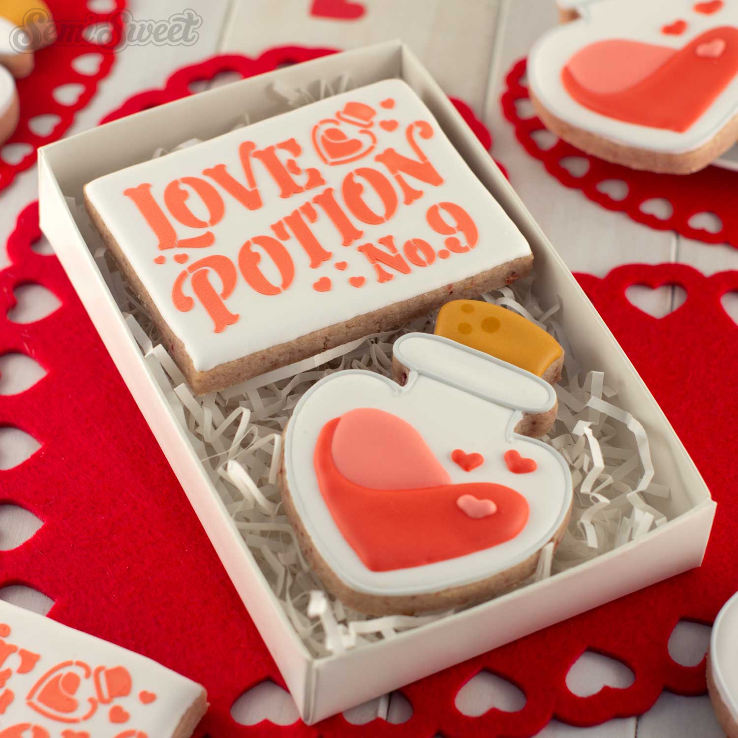 Love Potion Sign Stencil made by Semi Sweet Designs