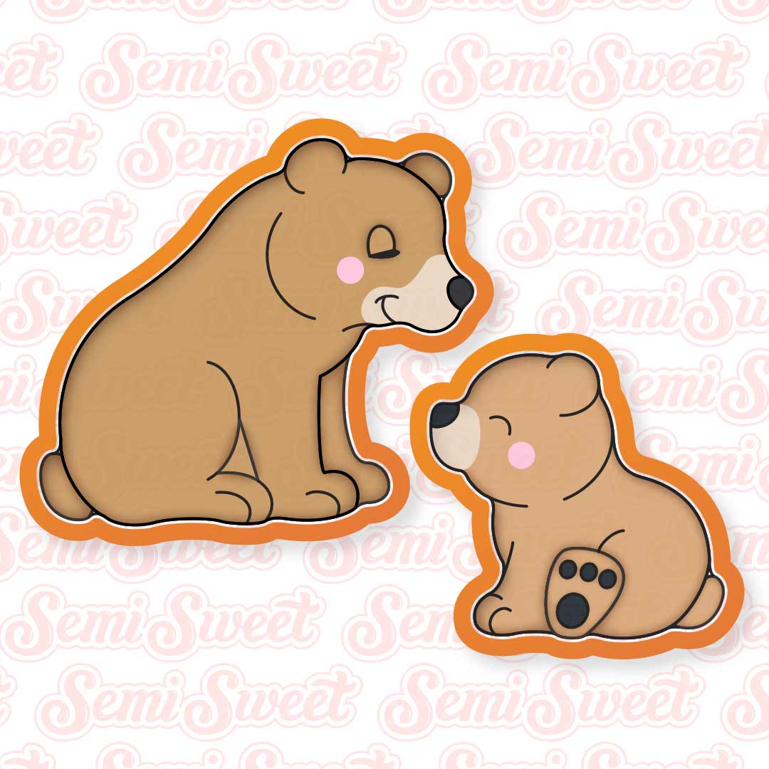 2-Pc Mama Bear & Baby Bear Cookie Cutter Set