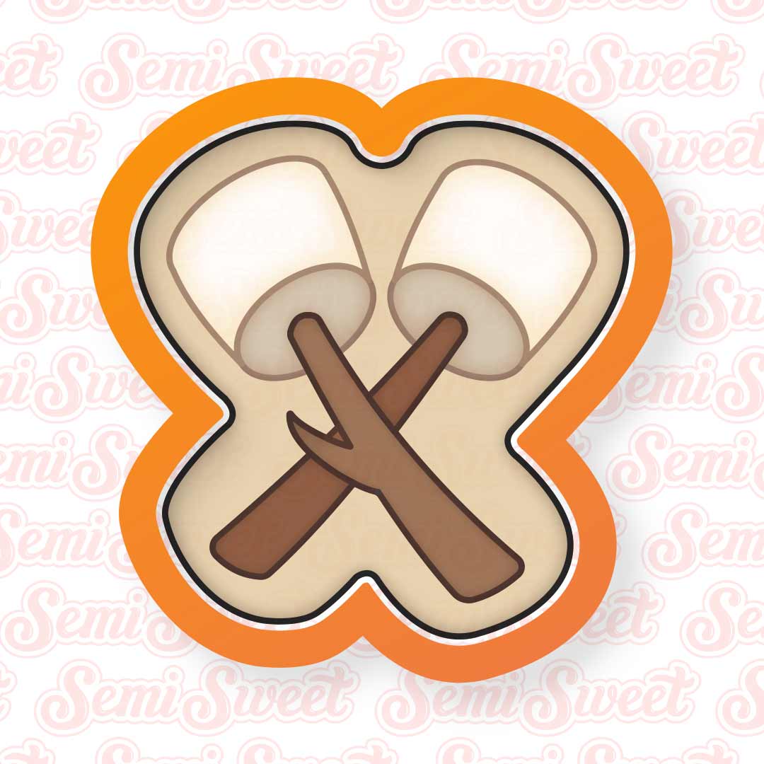 Roasted Marshmallows Cookie Cutter | Semi Sweet Designs